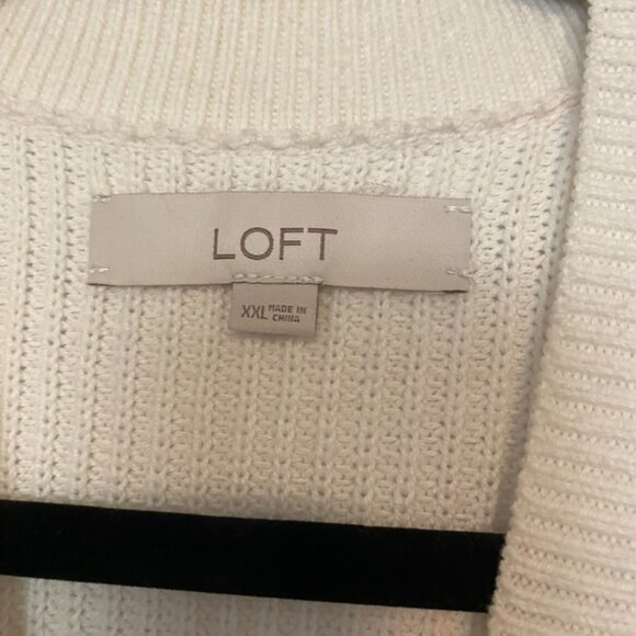 Loft V-neck Button-up Cozy Sweater XXL - Picture 3 of 5
